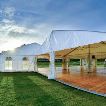 wedding marquee hire with floor by event marquees | © event marquees