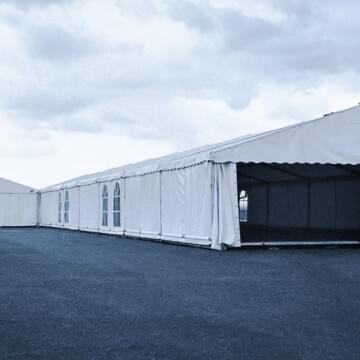 Temporary Warehouse Structure Hire by Event Marquees | © Event Marquees