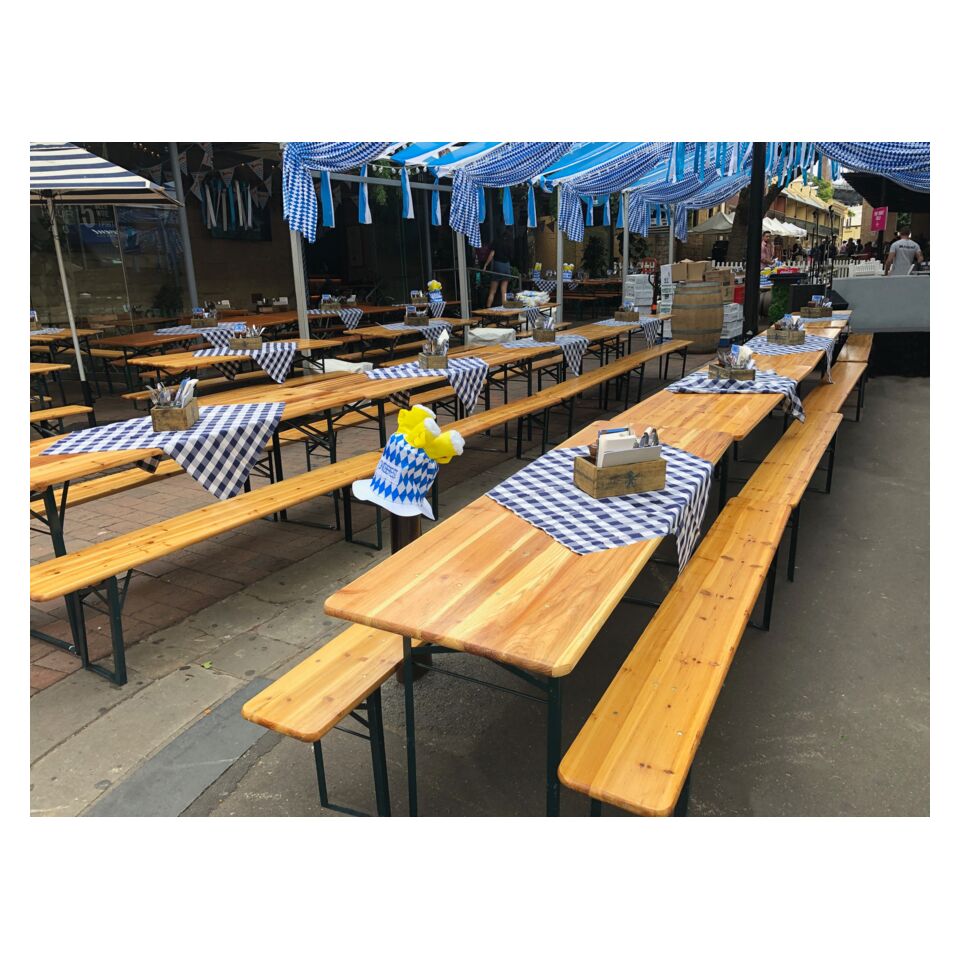 Beer Table Set Hire by Event Marquees | © Event Marquees